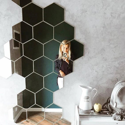 Snugzii™ Hexagon Mirror Stickers