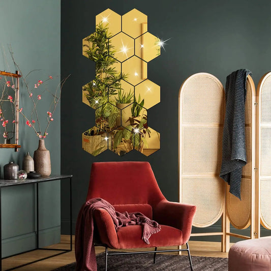 Snugzii™ Hexagon Mirror Stickers